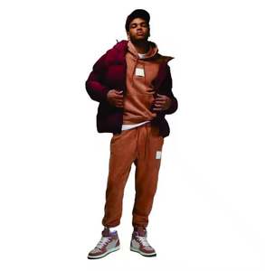 Automne hiver hommes haute qualité Jogging pantalon Baggy bas Plus polaire coton pantalons de survêtement Style décontracté broderie - Product Image 2