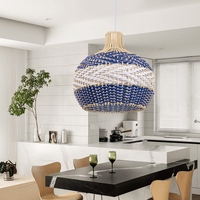 Abat-jour et couvercle de lampe en rotin tissé à la main pour la décoration intérieure, lampes suspendues au plafond, luminaires de lustre modernes, vente en gros de produits bon marché