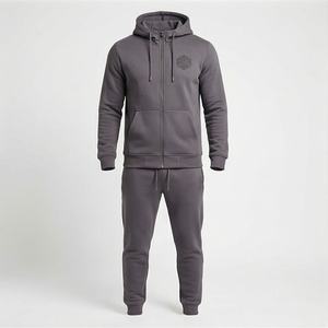 Conjunto Deportivo de Forro Polar con Capucha para Hombre, Invierno 2026, 100% Poliéster, Pantalones Deportivos Suaves - Product Image 1