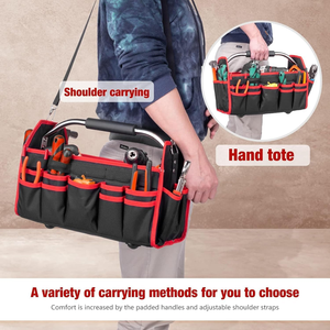 Bolsa <span class=keywords><strong>de</strong></span> Herramientas Plegable Impermeable Personalizada, Grande y Vacía, con Correa <span class=keywords><strong>de</strong></span> Hombro Ajustable y Asa <span class=keywords><strong>de</strong></span> Transporte, para Electricistas Domésticos - Product Image 4