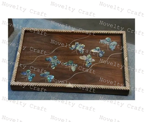 Plateau de service en bois Ramadan le plus vendu OEM conçoit des assiettes à vaisselle personnalisées pour la décoration en chocolat à bon prix de l'Inde - Product Image 4