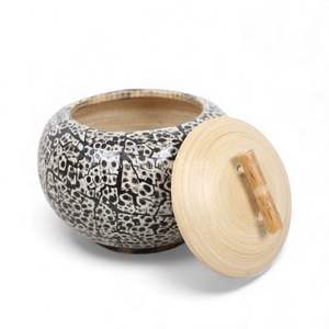 Tarro de laca hecho a mano, tarro de almacenamiento decorativo para el hogar, mesa, cocina y baño - Product Image 2