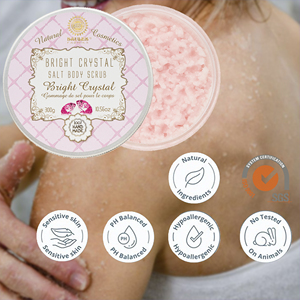 Luxury Bright Crystal Sea Salt <b>Body</b> <b>Scrub</b> Professional Spa Exfoliating <b>Body</b> Polish with Cocoa Butter Coconut Oil and Grapeseed - Product Image 4