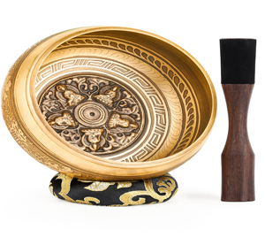 Bol universel fait à la main pour bol chantant de guérison sonore avec percuteur en bois pour les thérapies de guérison sonore de yoga de méditation à bas prix - Product Image 6