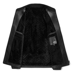 Chaqueta de Cuero Genuino para Hombre Negra, Proveedor de Cuero de Moda Más Vendido, Estilo Motociclista - Product Image 5