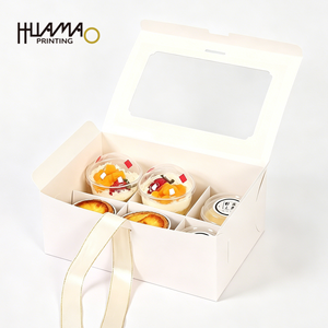 Eco Friendly Recyclable Paper <b>Cupcake</b> <b>Box</b> Bakery <b>Box</b> with Inserts for <b>Cupcake</b> Muffin Tart Cookie Dessert Bread Pastry - Product Image 1