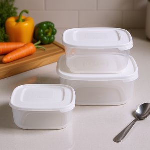 Juego de 3 Recipientes para Almacenamiento de Alimentos Tontarelli Blancos de 950 ml, 1.5 L y 2.5 L para Familias, Modelo 9040637112 - Product Image 3