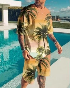 Surdimensionné hommes mode été décontracté deux pièces vêtements décontractés t-shirt plaine hommes t-shirt rapide t-shirts en gros 100% Polyester - Product Image 4