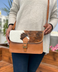 New Style Cowhide Leather <b>Purse</b> Western Women Crossbody Bags Hot Sale Cow Hide Hair on Leather Sling Bag Genuine Leather Handbag - Product Image 2
