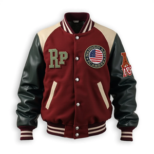 Blouson de camouflage enduit de luxe en polyester/coton pour unisexe avec broderie et doublure douce - Product Image 1