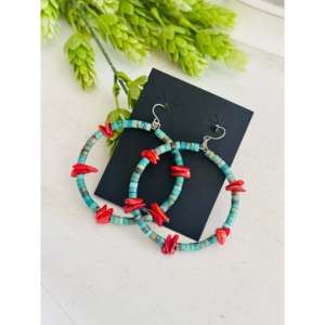 Southwest Strung Multi-Stone & Sterling <b>Silver</b> <b>Beaded</b> Heshi Drop Earrings - Product Image 3