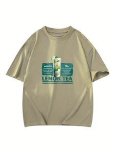 Camiseta de Manga Corta con Cuello Redondo 100% Algodón para Hombre, Alta Calidad, Talla Grande, 260 Gramos, Tela de Lona, Secado Rápido, Transpirable, Disponible - Product Image 6