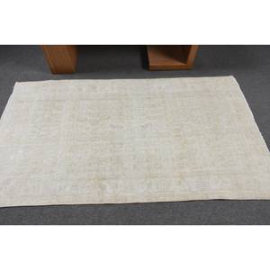 พรมขนสัตว์สีเบจที่ทันสมัยเป็นมิตรต่อสิ่งแวดล้อมพรมแบบดั้งเดิม3.6x6.3ฟุตตุรกีถักทอแบบเย็บปะติดปะต่อกันพรมห้องอาหารยางตกแต่ง - Product Image 3