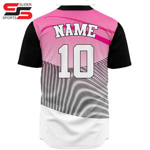 Wholesale Custom Unique Round Neck Design Adult Men Sublimation Printing Softball Jerseys - Product Image 2