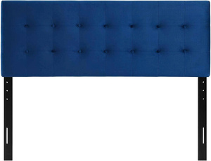 Cabecera de Terciopelo Tapizada Azul Marino de Lujo TRIHO-HB-003, Tamaño Queen/King, Muebles de Dormitorio Fáciles de Montar - Product Image 1