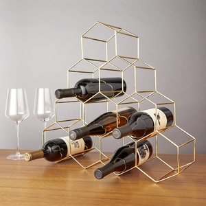 10 Bottle Tabletop <b>Wine</b> Bottle <b>Rack</b> in Gold Best Seller - Product Image 2