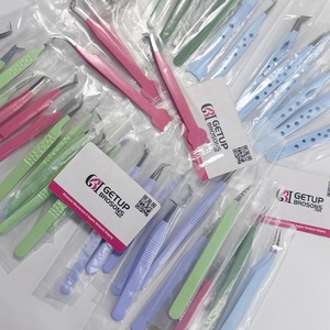 Ensemble de pinces professionnelles pour extensions de cils, haute précision, en acier inoxydable, antistatiques, antimagnétiques, pinces pour volume - Product Image 5