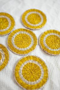 Élégant Naturel Tressés à la main Coaster Ensemble de 4 Herbiers coaster pour cuisine accessoires en gros - Product Image 5