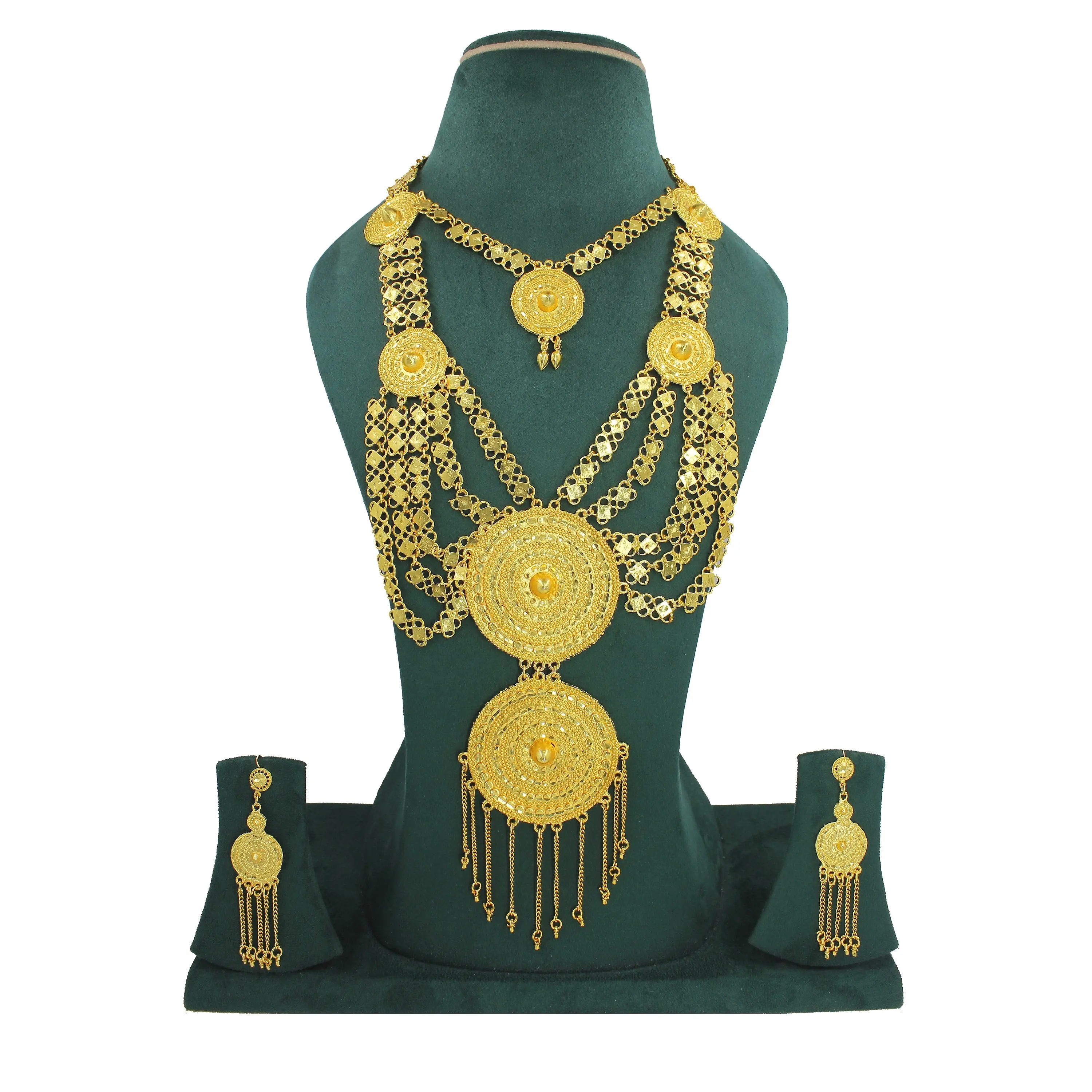 Hoge Kwaliteit Luxe 24K 18K Gouden Kleur Afrikaanse Dubai Vergulde Sieraden Sets Luxe Dubai Sieraden Sets Voor Vrouwen