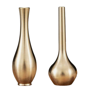 Vases à fleurs sur mesure Vase en métal fini brillant décoratif fait à la main Pièce maîtresse de mariage Fournitures de décoration de table - Product Image 4