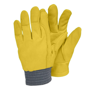 Guantes de conducción de cuero de vaca de primera calidad, suaves y cómodos con protección duradera para ensamblaje de camiones para seguridad en el trabajo industrial - Product Image 6