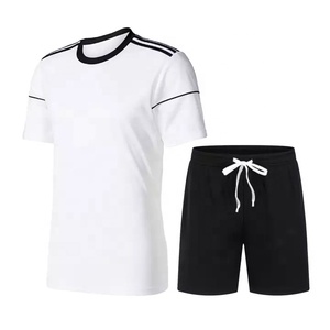 Personnalisable unisexe été imprimé T-Shirt Shorts survêtement respirant éponge française hommes décontracté T-Shirt ensembles solide personnalisable - Product Image 5