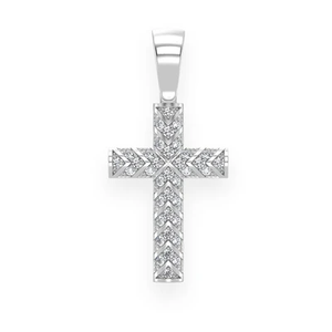 Haute qualité Moissanite pendentif X Design croix diamant pendentif en gros Design de mode collier pour cadeau collier en or massif - Product Image 1