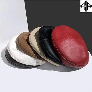 Gorra plana clásica Vintage para hombre 100% Tweed genuino cuero PU logotipo personalizado Casual invierno/primavera/verano Ivy Hat-Servicio al por mayor - Product Image 6