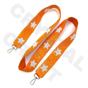 Go Vols Sangle de sac à main perlée Sangles de sac de perles de rocaille personnalisées en or blanc Accessoires Sacs Pièces de sac spéciales Accessoires - Product Image 3