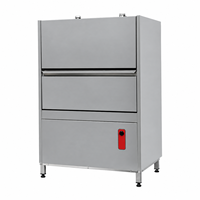 Lave-vaisselle commercial en acier inoxydable, machine à laver la vaisselle électrique à eau chaude, unité de nettoyage à air chaud, capacité de 1000 plats/jour