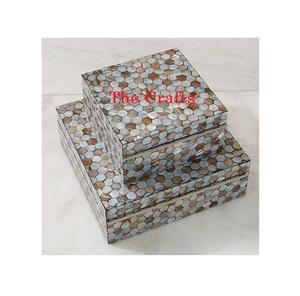 Boîte de rangement à bijoux en bois au design avantageux avec un ensemble de deux tailles différentes Décoration d'intérieur Boîte à bijoux Boîte cadeau - Product Image 1