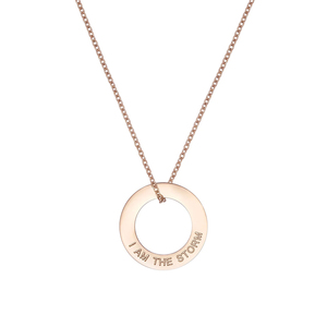 Collane di gioielli di moda argento in acciaio inossidabile <span class=keywords><strong>collana</strong></span> con ciondolo cerchio personalizzata per scrivere I Am The Storm <span class=keywords><strong>collana</strong></span> di donne all'ingrosso - Product Image 2
