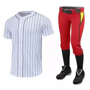Uniforme de béisbol para hombre con logotipo personalizado de alta calidad, ropa deportiva personalizada, uniforme de béisbol a la venta