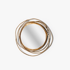 ต่ําขั้นต่ําทําด้วยมือที่กําหนดเองพรีเมี่ยมบทคัดย่อกระจกลวดผนังโลหะกระจกตกแต่งผู้ผลิตผู้ค้าส่ง - Product Image 5