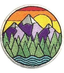 Factory Custom Polyester <b>Iron</b>-<b>on</b> Hat Patches with Embroidered Design Laser Cut Edge and Woven Label <b>for</b> <b>Clothing</b> - Product Image 5