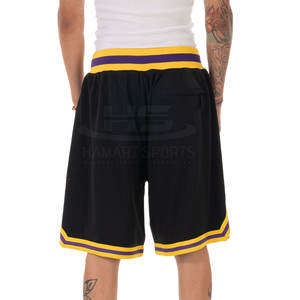 Shorts de basket-ball de sublimation en gros d'usine 2024 Shorts de basket-ball de sport de conception simple tissu de maille - Product Image 2