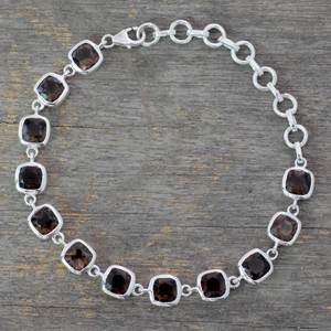 Bracelet de mode fait main en argent Sterling 925 pour femmes Smaoky Quartz pierre lunette réglage pour fête ou mariage porter cadeau - Product Image 2