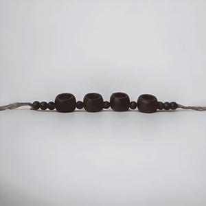 Artisan indien Bougeoir blanc décoratif moderne fabriqué à la main 2 petits bol Section guirlande perlée Design lanterne de Noël - Product Image 4