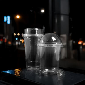 Vasos de plástico transparente desechables de una sola pared de 95mm con tapas Tazas de PP de 16oz/24oz para bebidas para café, té y jugo - Product Image 5