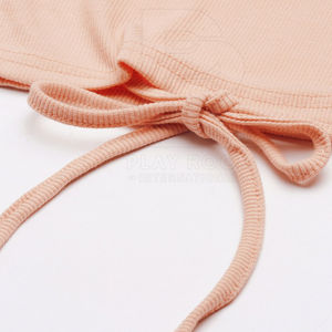 เสื้อครอปคอตตอนโพลีเอสเตอร์100% ระดับมืออาชีพของผู้หญิงคุณภาพระดับพรีเมี่ยมเสื้อยืดผ้าแคนวาสลำลองคอกลมลายพื้น - Product Image 6