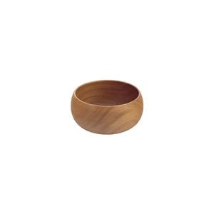 Bol à noix rond en bois d'acacia fait main, bol de service en bois naturel, porte-collations, vaisselle Art Déco pour les collations - Product Image 5