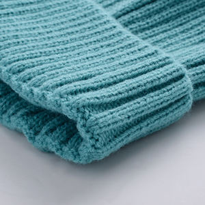 Ensemble de bonnet en tricot côtelé personnalisé bonnet en acrylique plié en 12 couleurs unies pour hommes femmes hiver mode et image de marque - Product Image 2