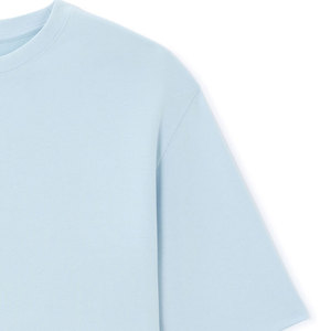 Camiseta de Manga Corta para Hombre, Cuello Redondo, Color Azul Claro, Algodón Jersey, Corte Regular, Estilo Casual - Product Image 3