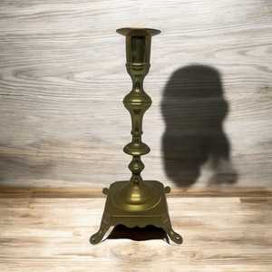 Paire de bougeoirs en laiton vintage élégants bougeoirs décoratifs pour la maison salon table à manger mariage et fête - Product Image 2