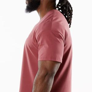 Nouveaux t-shirts surdimensionnés pour hommes personnalisés, légers, respirants, à séchage rapide, 100% coton peigné, lettres, couleur unie, confortables - Product Image 6