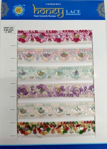 Embellecedor de encaje bordado de color personalizado para diseño de moda y ropa Embellecedor de encaje bordado de color personalizado para moda y ropa - Product Image 3