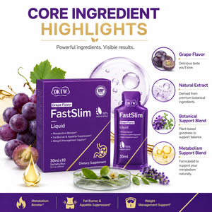 OKTW FastSlim Liquide Saveur Raisin Stimulant Métabolique Coupe-Faim Gestion du Poids OEM Marque Privée Prêt à Expédier - Product Image 5