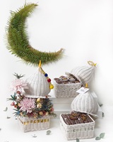Paniers-cadeaux en rotin uniques pour le Ramadan et l'Aïd rotin tissé à la main avec conception de dôme de mosquée