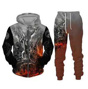 Chándales de entrenamiento físico para gimnasio con logotipo personalizado de la mejor calidad, conjunto de dos piezas, chándal con cremallera para correr - Product Image 2