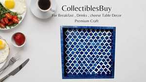 ถาดเสิร์ฟอาหารฝังกระดูกลายดอกไม้ดีไซน์ทันสมัยโต๊ะกาแฟหรูหราทำมือตกแต่งบ้านธีมดอกไม้ที่ดีที่สุดสำหรับงานแต่งงาน - Product Image 6